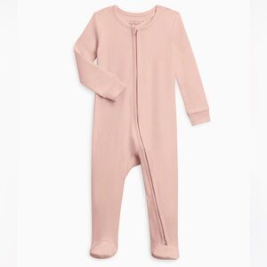 Colored Organics blush Kids Footie Peyton zipper sleeper